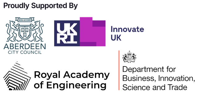 Proudly supported by Aberdeen City Council, Innovate UK, the Royal Academy of Engineering, and the Department for Business, Innovation, Science and Trade